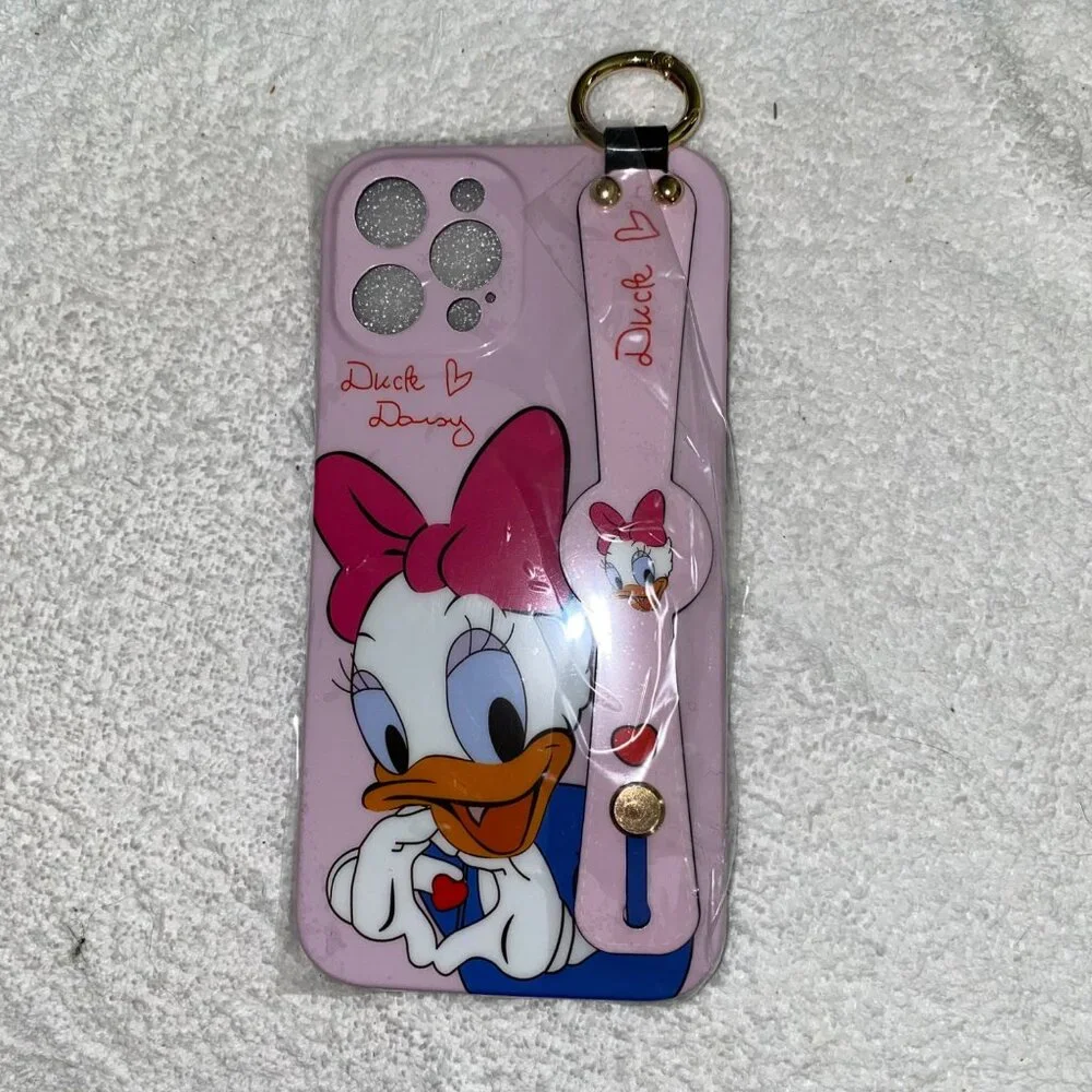 Disney Daisy Duck iPhone 12 Pro Max Jelly Case With Cartoon Lanyard